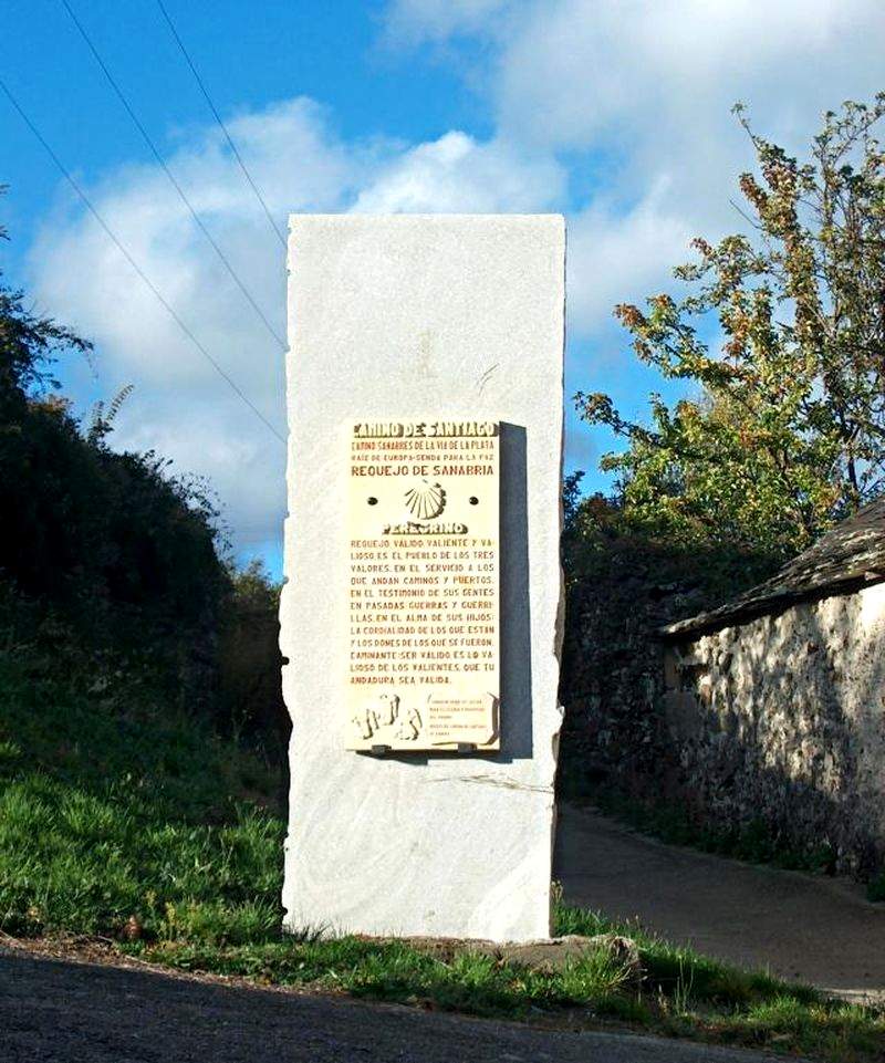 Placa conmemorativa en Requejo de Sanabria